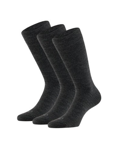 Apollo Men Merino Wollen Sokken 3Pack Antraciet