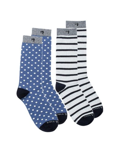 Scotch & Soda heren sokken 2 paar Dots & Stripes 2