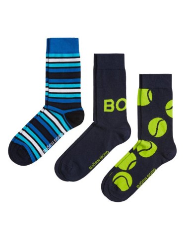 Björn Borg sokken 3pack Tennis/Logo/Stripe