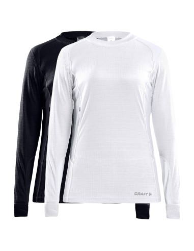 Craft Dames Thermo T-shirt Longsleeve CORE DRY 2Pack Zwart Wit