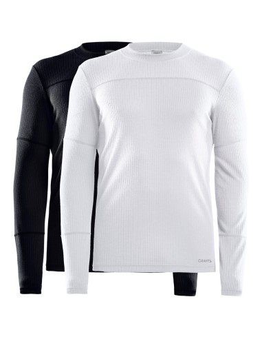 Craft Heren Thermo T-shirt Longsleeve CORE DRY 2Pack Zwart Wit