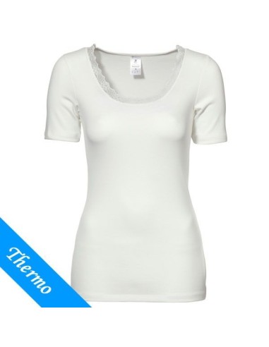 Ten Cate Vrouwen Thermo Lace T-Shirt Wit