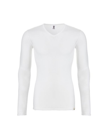 Ten Cate Mannen Thermo V-Shirt Longsleeve Sneeuw Wit